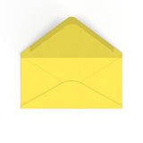 DL Sunflower Yellow British Made Gummed V-Flap Envelope (110 x 220mm)