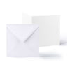 Hammered Cards & Envelopes Pack White 155x155 mm + 145x145 mm