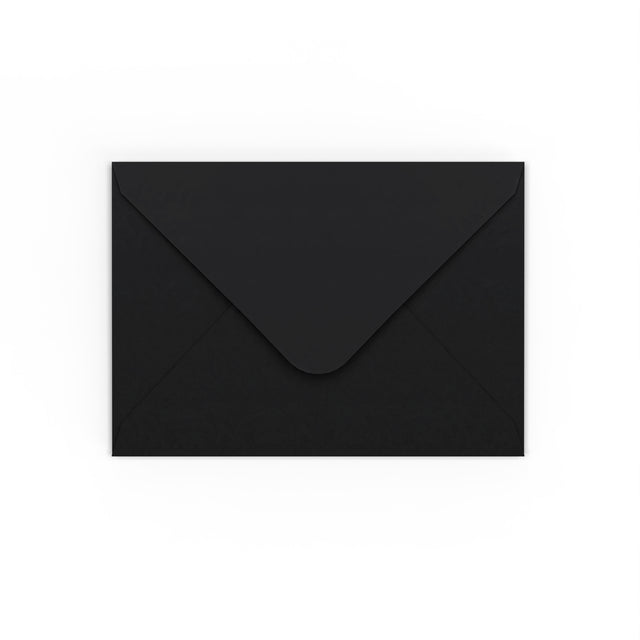 B6 Black Gummed V-Flap Envelope (125 x 175 mm)