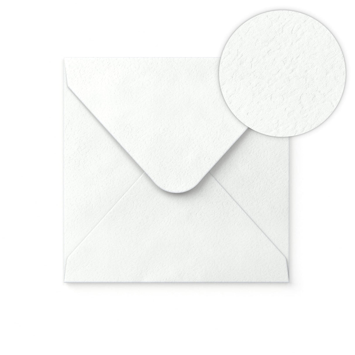 White Envelope Hammered Texture 155x155 mm