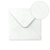 White Envelope Hammered Texture 155x155 mm