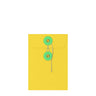 Coloured envelopes with string and washer closure Yellow + Green 162 x 114 mm (C6)