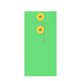 Coloured envelopes with string and washer closure