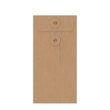 Coloured envelopes with string and washer closure