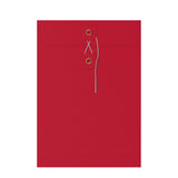 Coloured envelopes with string and washer closure