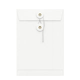 Coloured envelopes with string and washer closure