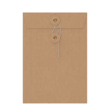 Coloured envelopes with string and washer closure